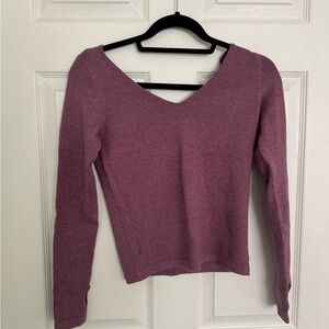 Mariia Dancewear Purple V-Neck Sweater